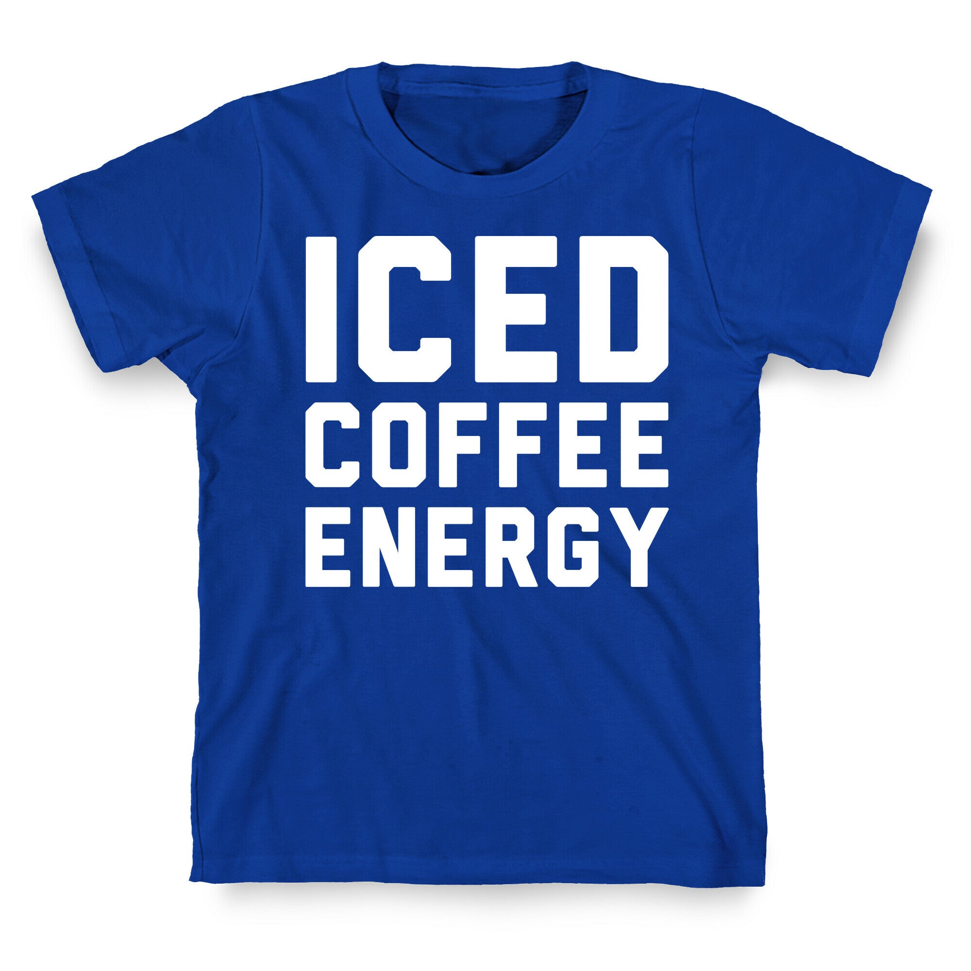 Iced Coffee Energy White Print T-Shirt